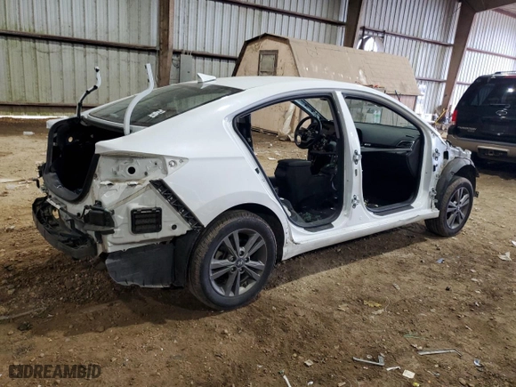 2018 Hyundai Elantra SEL with VIN 5NPD84LFXJH241019, listed as a Copart auction lot 41854905 with 0 mi miles and Salvage Title. Bid and sale history available at carsss.com. Image 3.