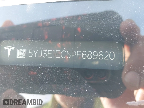 2023 Tesla Model 3 Performance z VIN 5YJ3E1EC5PF689620, wystawiony jako IAAI lot #41814112 z przebiegiem Nie podano mil oraz . Historia ofert i sprzedaży dostępna na DreamBid. Obrazek 9.