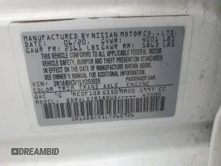 2020 Nissan Sentra SV z VIN 3N1AB8CV1LY260926, wystawiony jako Copart lot #60739035 z przebiegiem 93 580 mil mil oraz Szkoda całkowita • Salvage title. Historia ofert i sprzedaży dostępna na DreamBid. Obrazek 12.