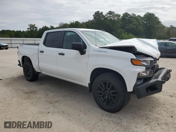2021 Chevrolet Silverado 1500 Work Truck with VIN 1GCUYAEFXMZ254765, listed as a Copart auction lot 68252594 with 51,029 mi miles and Salvage Title. Bid and sale history available at DreamBid. Image 4.