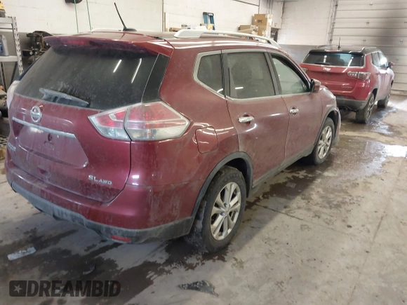 2016 Nissan Rogue SL with VIN KNMAT2MV9GP696498, listed as a IAAI auction lot 41744142 with 120,600 mi miles and . Bid and sale history available at DreamBid. Image 4.