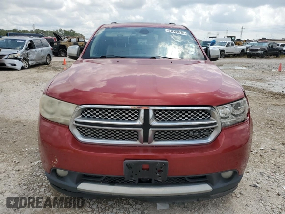 2011 Dodge Durango Citadel with VIN 1D4RD5GG9BC652941, listed as a Copart auction lot 54244575 with 157,714 mi miles and Salvage title. Bid and sale history available at DreamBid. Image 5.