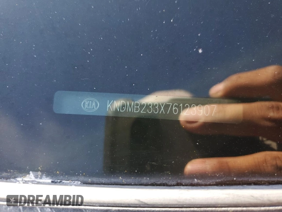 2007 Kia Sedona EX with VIN KNDMB233X76123907, listed as a Copart auction lot 75496494 with 263,694 mi miles and Salvage Title. Bid and sale history available at DreamBid. Image 13.