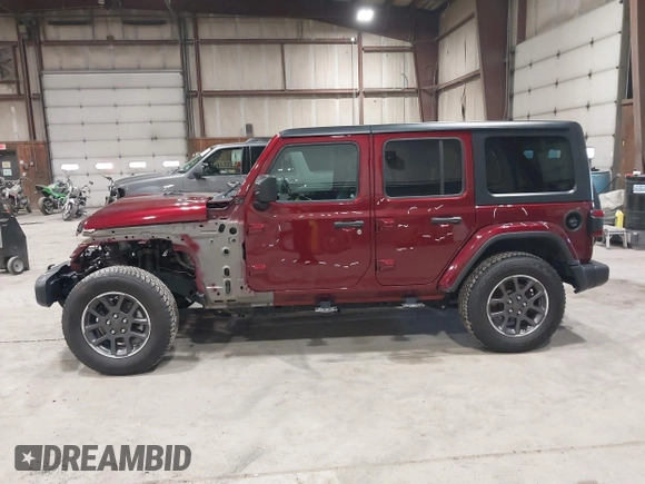 2021 Jeep Wrangler Unlimited Sport S with VIN 1C4HJXDN1MW596334, listed as a IAAI auction lot 41730278 with 64,126 mi miles and . Bid and sale history available at DreamBid. Image 15.