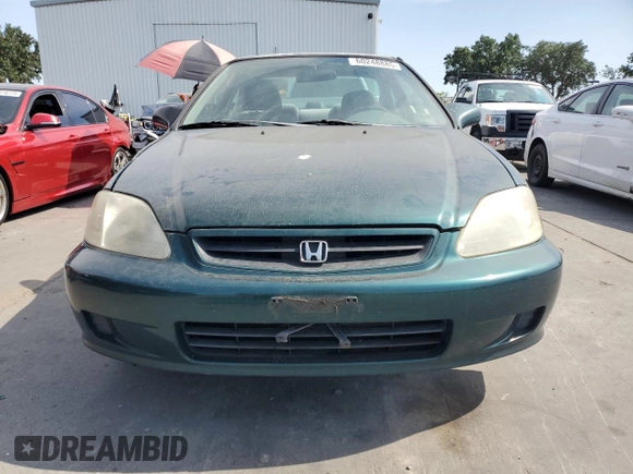 1999 Honda Civic EX with VIN 1HGEJ8243XL083130, listed as a Copart auction lot 60248885 with 331,458 mi miles and Salvage title. Bid and sale history available at DreamBid. Image 5.
