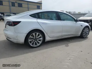 2020 Tesla Model 3 Long Range with VIN 5YJ3E1EB0LF713016, listed as a Copart auction lot 47617355 with 0 mi miles and Salvage Title. Bid and sale history available at carsss.com. Image 3.