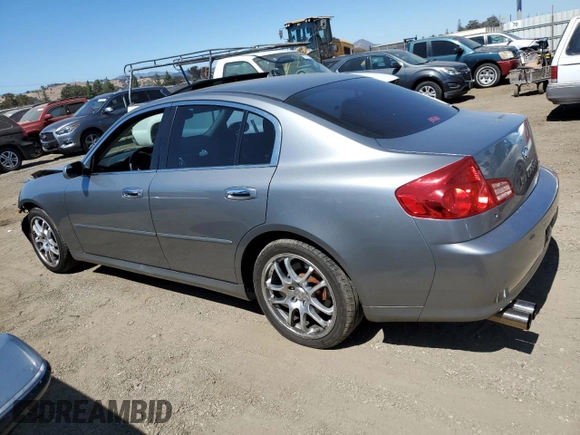 2006 Infiniti G35 with VIN JNKCV51E16M520889, listed as a Copart auction lot 69798694 with 109,394 mi miles and Salvage Title. Bid and sale history available at DreamBid. Image 2.