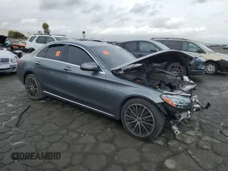 2020 Mercedes-Benz C 300 with VIN W1KWF8DB5LR599664, listed as a Copart auction lot 44946155 with 71,311 mi miles and Salvage Title. Bid and sale history available at DreamBid. Image 4.