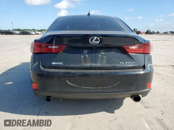 2016 Lexus IS 200t with VIN JTHBA1D26G5036004, listed as a Copart auction lot 62083205 with 33,779 mi miles and Salvage title. Bid and sale history available at DreamBid. Image 6.