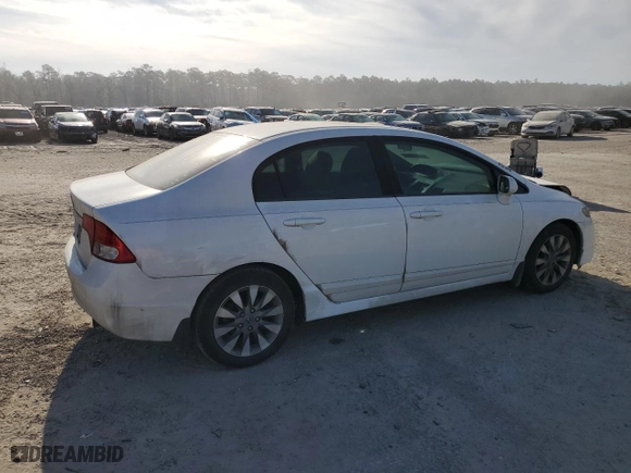 2010 Honda Civic Sdn EX with VIN 19XFA1F81AE009177, listed as a Copart auction lot 46409245 with 186,234 mi miles and Salvage Title. Bid and sale history available at carsss.com. Image 3.