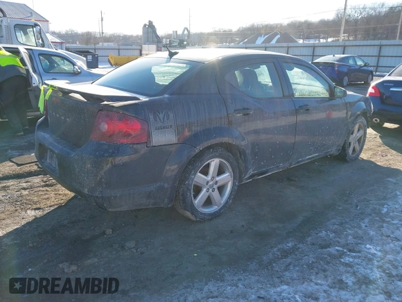 2013 Dodge Avenger SE with VIN 1C3CDZAB2DN536435, listed as a IAAI auction lot 41638628 with 163,731 mi miles and . Bid and sale history available at DreamBid. Image 4.