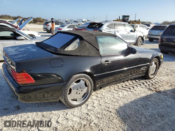 1998 Mercedes-Benz SL-Class with VIN WDBFA67F3WF166408, listed as a Copart auction lot 77603714 with 0 mi miles and Salvage Title. Bid and sale history available at carsss.com. Image 3.
