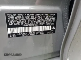 2024 Lexus IS 350 F Sport with VIN JTHGZ1E20R5037472, listed as a Copart auction lot 43313995 with 4,094 mi miles and Salvage title. Bid and sale history available at DreamBid. Image 12.
