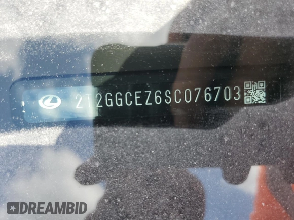 2025 Lexus NX 350 Premium with VIN 2T2GGCEZ6SC076703, listed as a Copart auction lot 54664795 with 4,188 mi miles and Salvage title. Bid and sale history available at DreamBid. Image 12.