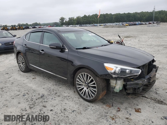 2016 Kia Cadenza Premium with VIN KNALN4D74G5207062, listed as a Copart auction lot 71588154 with 105,234 mi miles and Salvage Title. Bid and sale history available at carsss.com. Image 4.