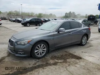 2015 Infiniti Q50 z VIN JN1BV7AP7FM355170, wystawiony jako Copart lot #57448855 z przebiegiem 207 871 mil mil oraz Szkoda całkowita • Salvage title. Historia ofert i sprzedaży dostępna na DreamBid. Obrazek 1.