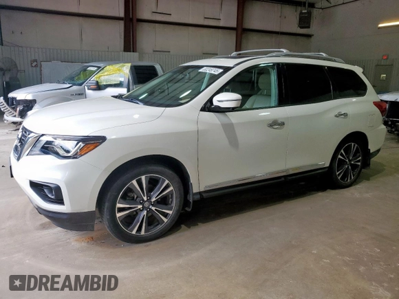 2017 Nissan Pathfinder Platinum с VIN 5N1DR2MN7HC632492, выставлен на аукционе Copart как лот 60249745 с пробегом 73 355 миль миль и Списание • Salvage title. История ставок и продаж доступна на DreamBid. Изображение 1.