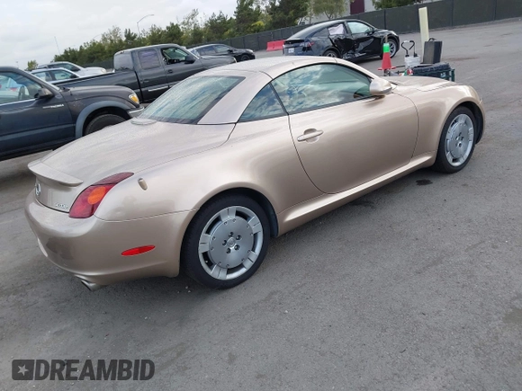 2003 Lexus SC with VIN JTHFN48Y430043403, listed as a IAAI auction lot 42057878 with 69,691 mi miles. Bid and sale history available at carsss.com. Image 4.