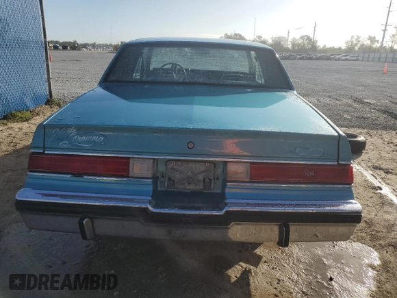 1981 Buick Regal with VIN 1G4AJ47A6BZ141222, listed as a Copart auction lot 78720344 with 64,001 mi miles and Non Repairable. Bid and sale history available at DreamBid. Image 6.