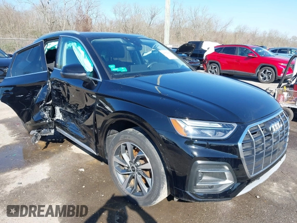 2021 Audi Q5 Premium Plus with VIN WA1BAAFY7M2065912, listed as a IAAI auction lot 41752656 with 30,472 mi miles and . Bid and sale history available at DreamBid. Image 1.