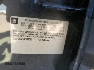 2014 Chevrolet Impala LT with VIN 2G1125S37E9103621, listed as a Copart auction lot 43119865 with 77,872 mi miles and Salvage Title. Bid and sale history available at DreamBid. Image 14.