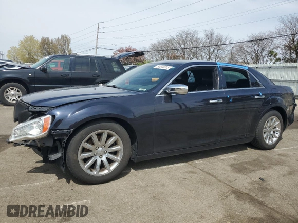 2012 Chrysler 300 Limited with VIN 2C3CCACG9CH221250, listed as a Copart auction lot 53642315 with 186,450 mi miles and Salvage Title. Bid and sale history available at carsss.com. Image 1.