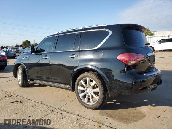 2011 Infiniti QX56 8-passenger with VIN JN8AZ2NC8B9303121, listed as a Copart auction lot 79643554 with 187,950 mi miles and Salvage Title. Bid and sale history available at carsss.com. Image 2.
