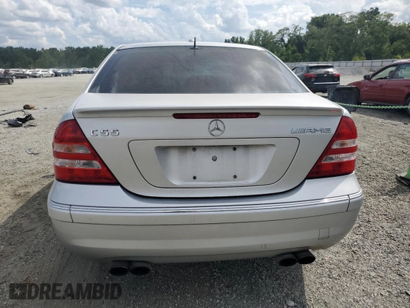 2006 Mercedes-Benz C 55 AMG with VIN WDBRF76J26F813052, listed as a Copart auction lot 60966805 with 145,472 mi miles and Salvage title. Bid and sale history available at DreamBid. Image 6.
