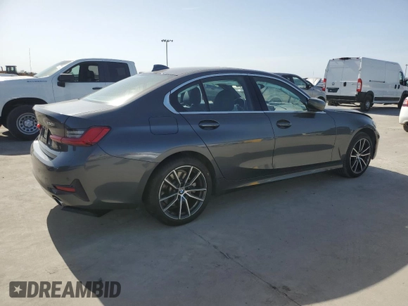 2019 BMW 3 Series 330i with VIN WBA5R1C51KFH15569, listed as a Copart auction lot 49515335 with 0 mi miles and Salvage Title. Bid and sale history available at carsss.com. Image 3.