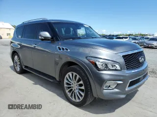 2017 Infiniti QX80 with VIN JN8AZ2NF5H9642681, listed as a Copart auction lot 71200704 with 132,250 mi miles and Salvage Title. Bid and sale history available at carsss.com. Image 4.