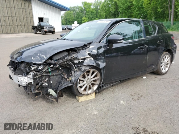 2012 Lexus CT 200h with VIN JTHKD5BH5C2112989, listed as a Copart auction lot 58613295 with Not provided miles and Salvage title. Bid and sale history available at DreamBid. Image 1.