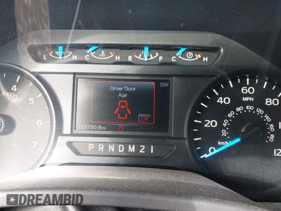2017 Ford F-150 XL with VIN 1FTEW1EP8HKD07013, listed as a IAAI auction lot 42619279 with 103,750 mi miles and . Bid and sale history available at DreamBid. Image 7.