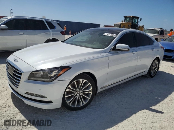 2017 Genesis G80 3.8L with VIN KMHGN4JE6HU193658, listed as a Copart auction lot 80803104 with Not Provided miles and Salvage Title. Bid and sale history available at DreamBid. Image 1.