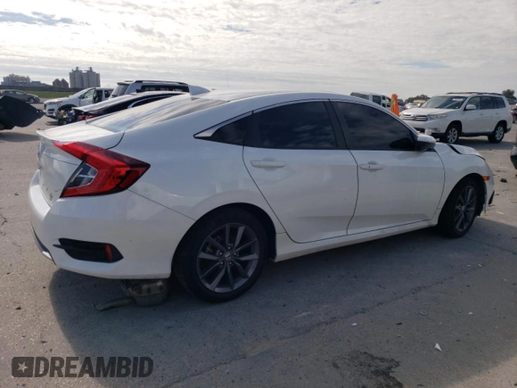 2021 Honda Civic Sedan EX with VIN 19XFC1F39ME012816, listed as a Copart auction lot 74093434 with 0 mi miles and Salvage Title. Bid and sale history available at carsss.com. Image 3.