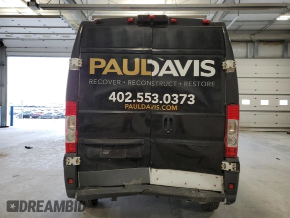 2017 Ram ProMaster Cargo with VIN 3C6TRVDG9HE550721, listed as a Copart auction lot 53695575 with 100,559 mi miles and Salvage Title. Bid and sale history available at carsss.com. Image 6.