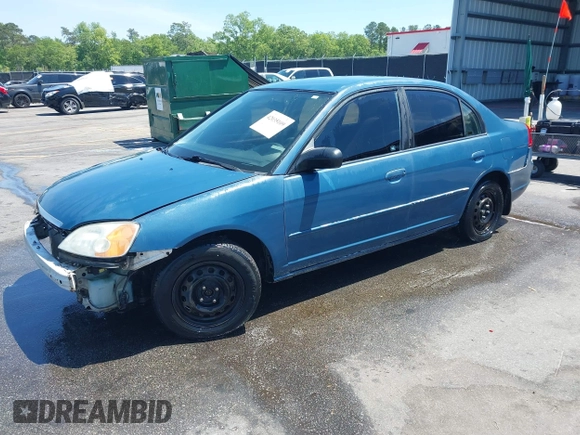 2003 Honda Civic LX with VIN 2HGES165X3H598298, listed as a IAAI auction lot 42035109 with 216,806 mi miles. Bid and sale history available at carsss.com. Image 2.