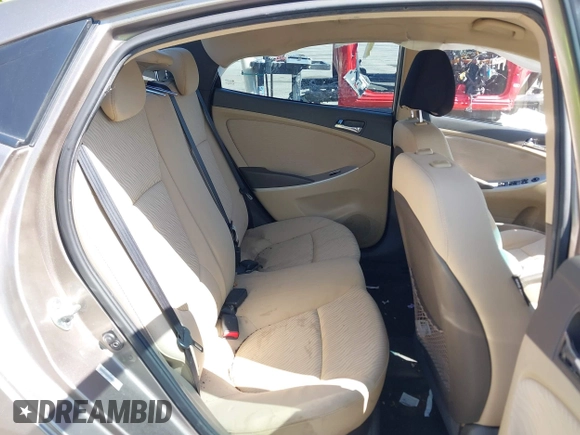 2013 Hyundai Accent GLS with VIN KMHCU4AE3DU314187, listed as a IAAI auction lot 42001713 with 99,845 mi miles. Bid and sale history available at carsss.com. Image 8.
