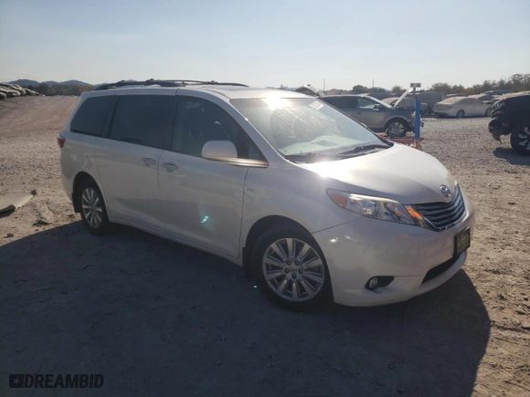 2017 Toyota Sienna XLE with VIN 5TDDZ3DC4HS148951, listed as a Copart auction lot 78027554 with 125,953 mi miles and Salvage Title. Bid and sale history available at carsss.com. Image 4.