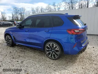 2021 BMW X5 M with VIN 5YMJU0C04M9F19231, listed as a Copart auction lot 44856193 with 9,073 mi miles. Bid and sale history available at carsss.com. Image 2.