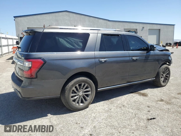 2020 Ford Expedition Max Limited with VIN 1FMJK1KT1LEA38979, listed as a Copart auction lot 58153755 with 134,468 mi miles and Clean title. Bid and sale history available at DreamBid. Image 3.