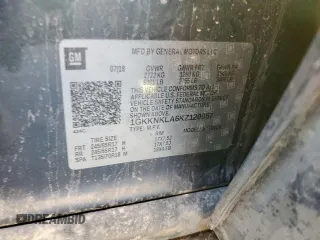 2019 GMC Acadia SLE z VIN 1GKKNKLA6KZ120057, wystawiony jako Copart lot #48095145 z przebiegiem 141 795 mil mil oraz Czysty tytuł • Clean title. Historia ofert i sprzedaży dostępna na DreamBid. Obrazek 12.