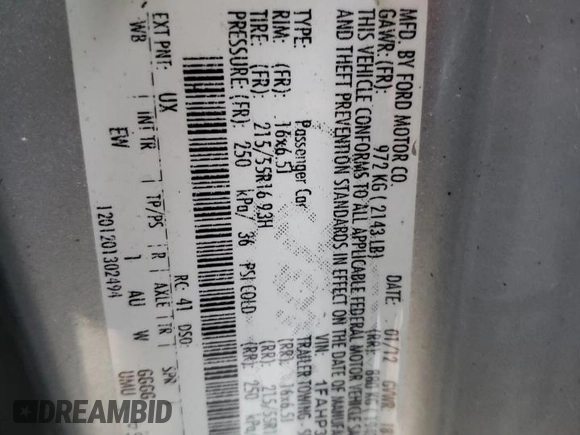 2012 Ford Focus SE with VIN 1FAHP3F23CL342009, listed as a Copart auction lot 82559444 with 167,488 mi miles and Salvage Title. Bid and sale history available at DreamBid. Image 12.