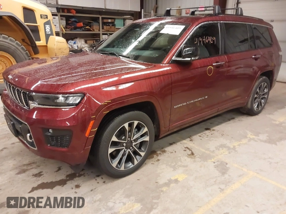 2021 Jeep Grand Cherokee Overland with VIN 1C4RJKDGXM8149126, listed as a IAAI auction lot 41946409 with 41,698 mi miles and . Bid and sale history available at DreamBid. Image 17.
