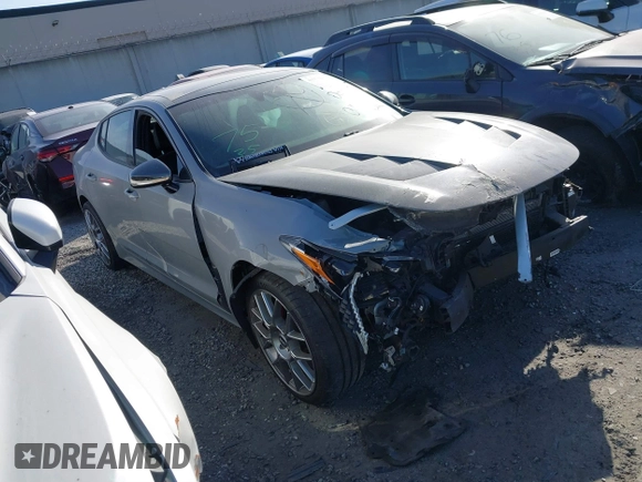 2019 Kia Stinger GT1 with VIN KNAE45LC2K6049548, listed as a IAAI auction lot 40970268 with 35,217 mi miles and . Bid and sale history available at DreamBid. Image 1.