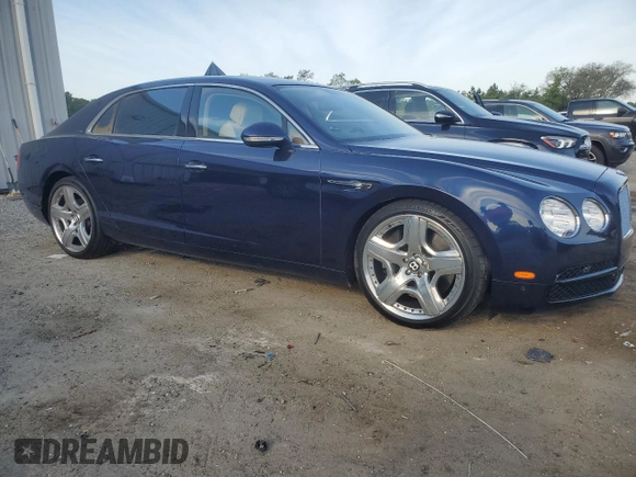 2014 Bentley Flying Spur with VIN SCBEC9ZA9EC096538, listed as a Copart auction lot 54035415 with 46,346 mi miles and Salvage Title. Bid and sale history available at DreamBid. Image 4.