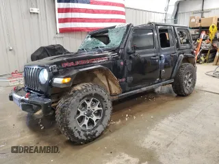 2018 Jeep Wrangler Unlimited Rubicon with VIN 1C4HJXFG0JW113054, listed as a Copart auction lot 55884355 with Not provided miles and Salvage title. Bid and sale history available at DreamBid. Image 1.