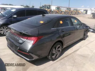 2024 Hyundai Elantra Limited with VIN KMHLP4DG4RU818145, listed as a IAAI auction lot 41881179 with 3,128 mi miles and . Bid and sale history available at DreamBid. Image 4.