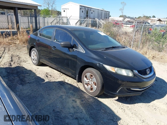 2015 Honda Civic Sedan LX with VIN 19XFB2F55FE051240, listed as a IAAI auction lot 41889918 with 217,589 mi miles. Bid and sale history available at carsss.com. Image 1.