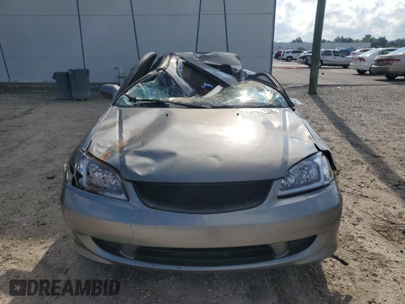 2005 Honda Civic Cpe EX with VIN 1HGEM22955L013500, listed as a Copart auction lot 73662134 with 214,157 mi miles and Salvage Title. Bid and sale history available at carsss.com. Image 5.
