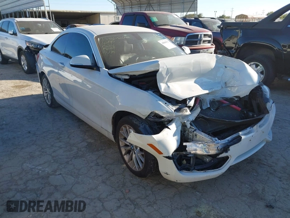 2015 BMW 2 Series 228i with VIN WBA1F5C53FV257086, listed as a IAAI auction lot 40898527 with 83,779 mi miles. Bid and sale history available at carsss.com. Image 1.